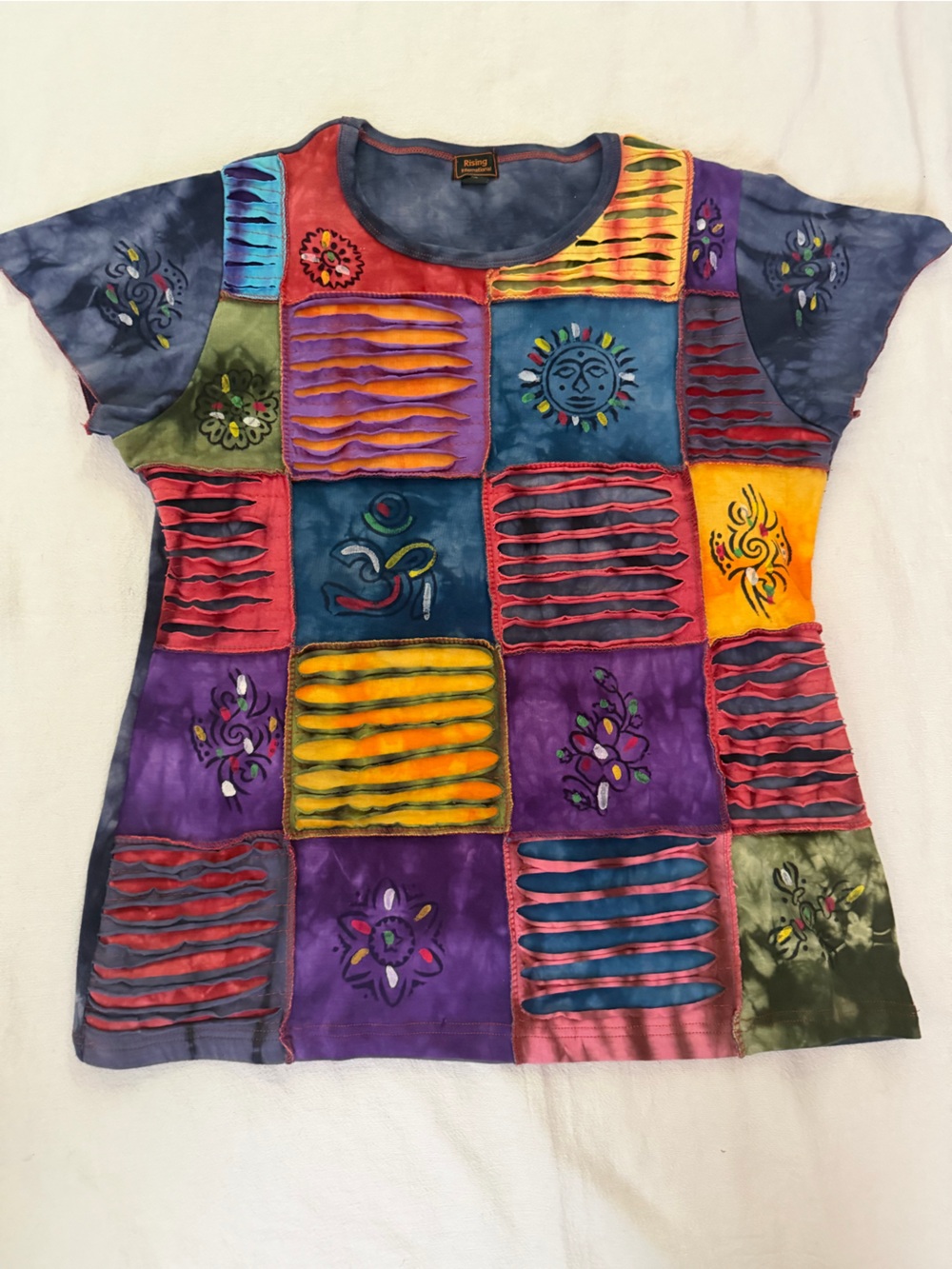 Rising International vintage tee Tye Dye Bohemian style women’s XL